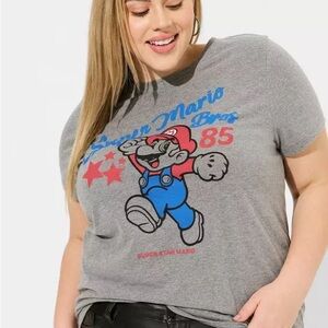 Torrid Super Mario Bros Grey T-Shirt